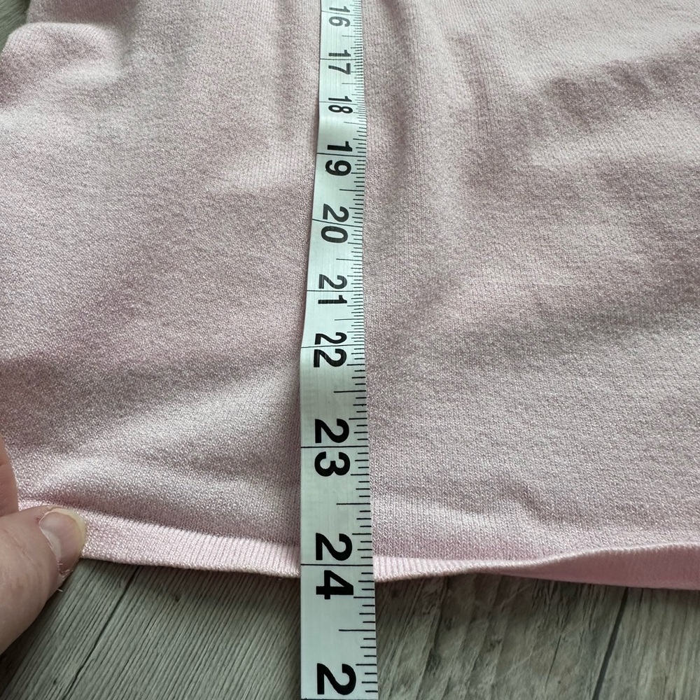 Anne Klein Pink cropped wrap sweater size XL - Picture 6 of 10